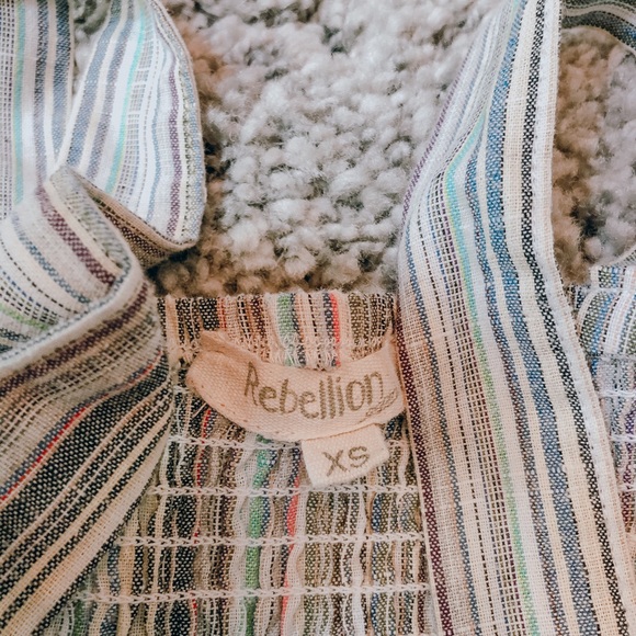 REBELLION STRIPED MULTI COLOR ROMPER - Picture 3 of 4